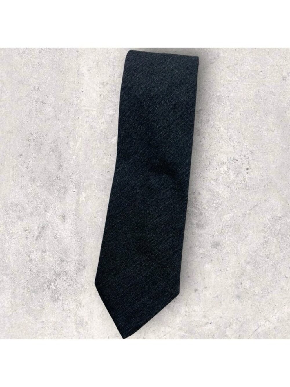 ROY ROBSON Wool Silk Tie ITALY Solid Gray W:3.7" EUC